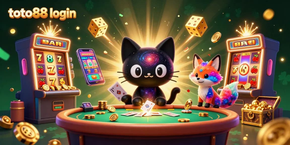 Exciting action at the toto88 login casino with vibrant characters and jackpot-winning elements.