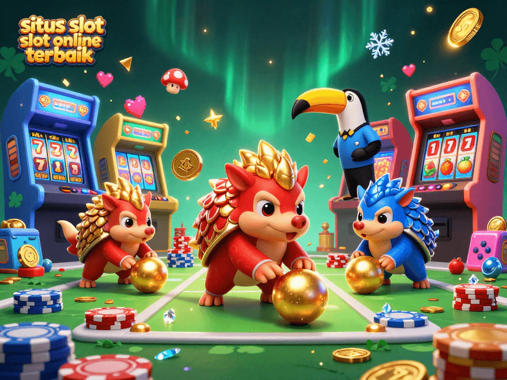Menggulung proses permainan di situs slot online terbaik dengan karakter pangolin dan mesin 3D menawan.