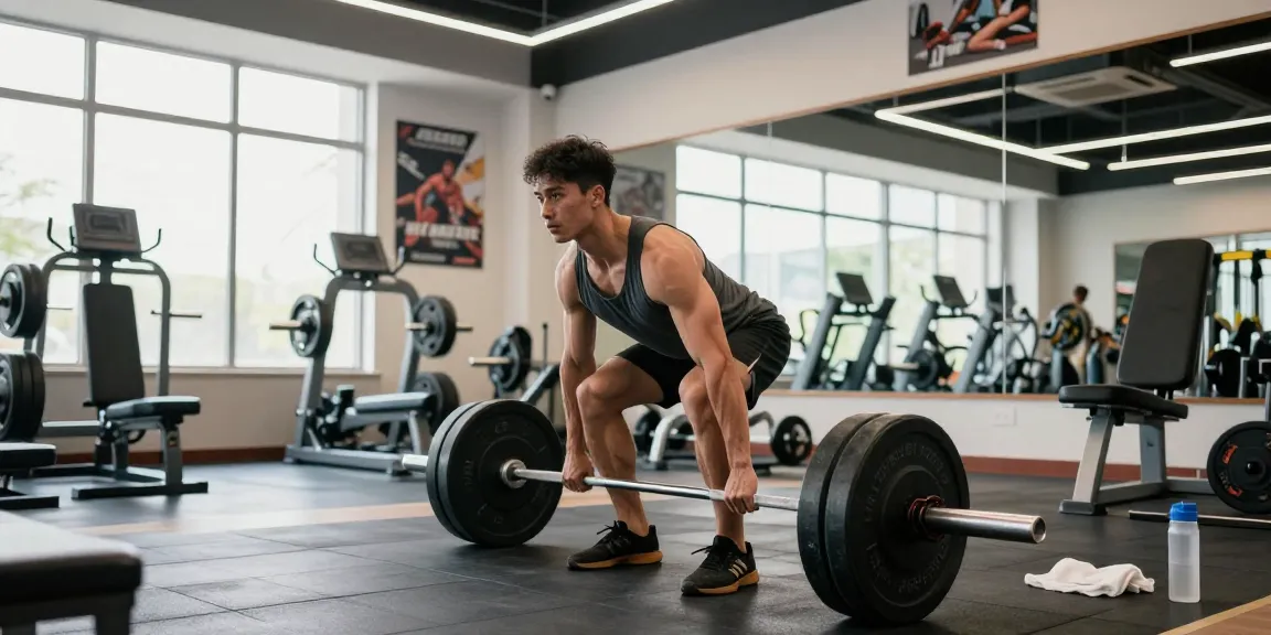 Bodybuilder im Steroidshop beim Krafttraining mit perfekter Technik