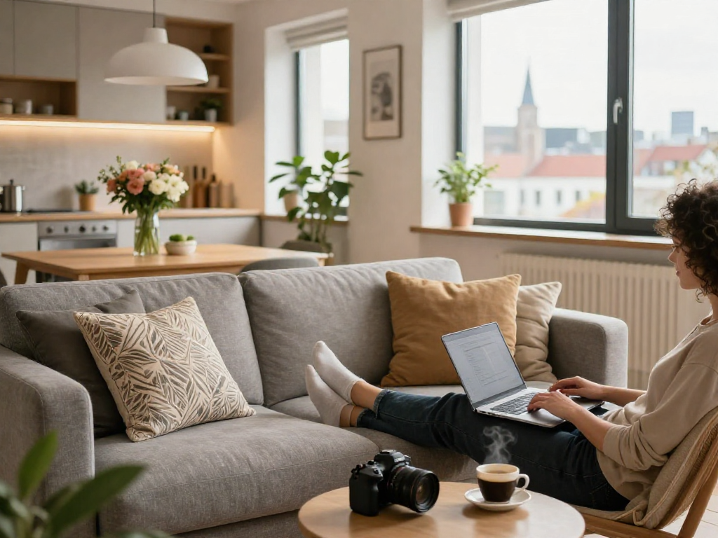 Gemütliches Monteurzimmer mieten Hannover mit modernem Interior und stimmungsvollem Ambiente.